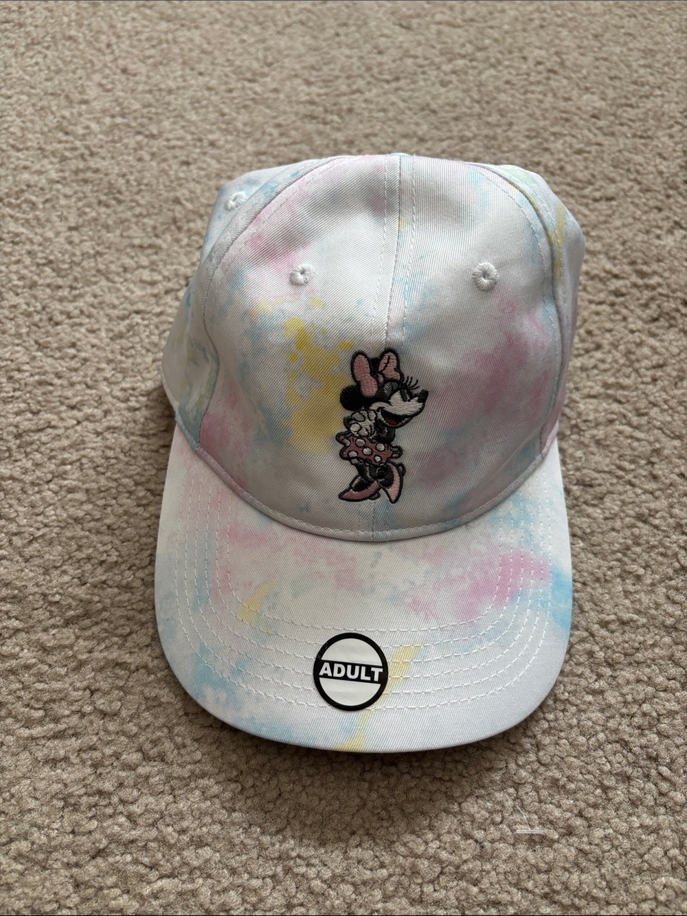 Minnie Mouse Pastel Tie-Dye Baseball Cap size adult
